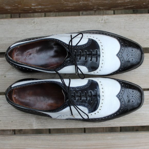 VTG Allen Edmonds Black & White Spectator Wingtips - Picture 9 of 13